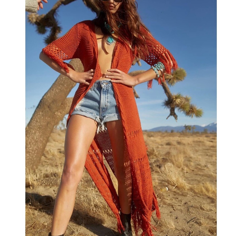 Boho Open Front Cardigan